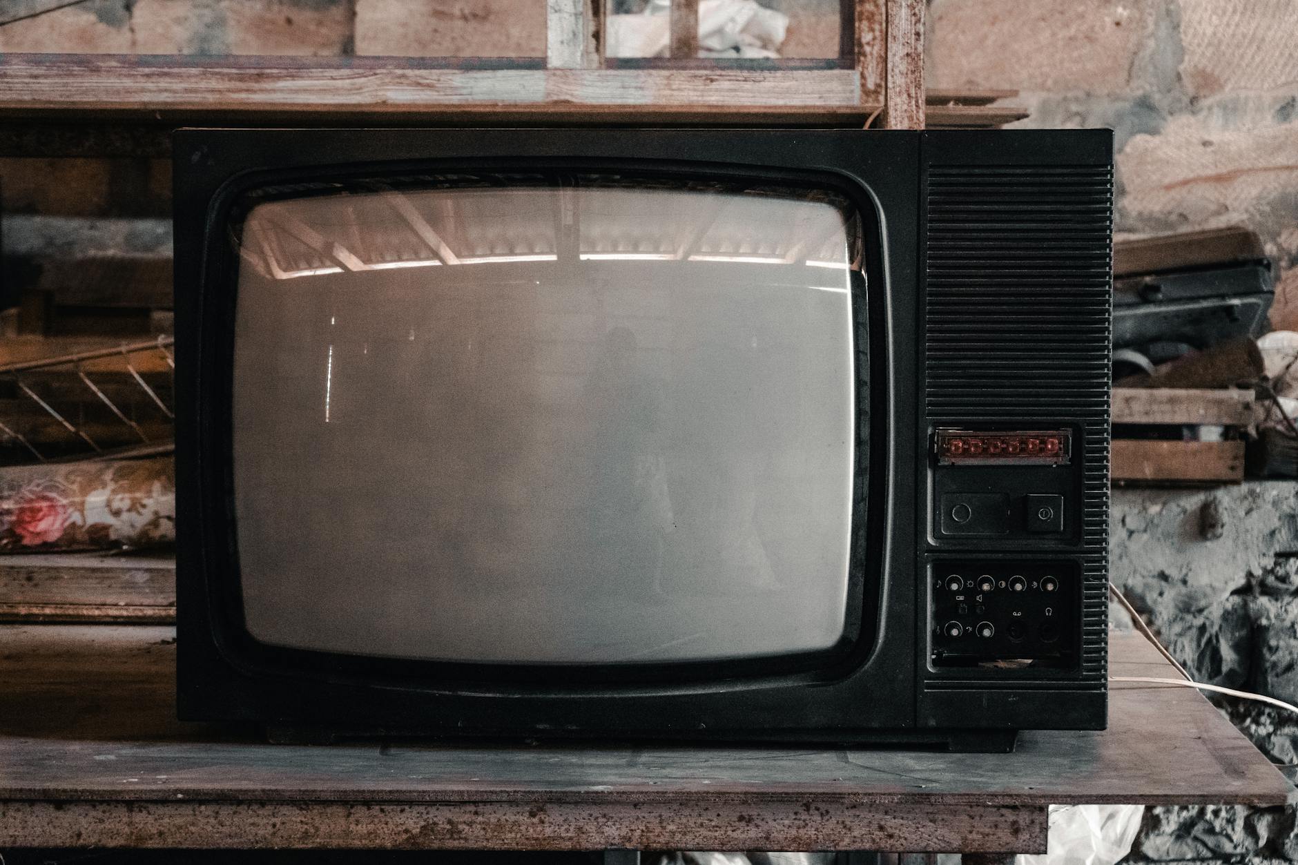 Close-up view of TV display settings and configuration options