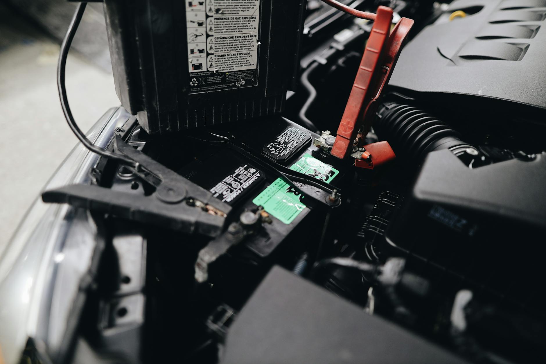 Portable electronic device being charged with USB cable