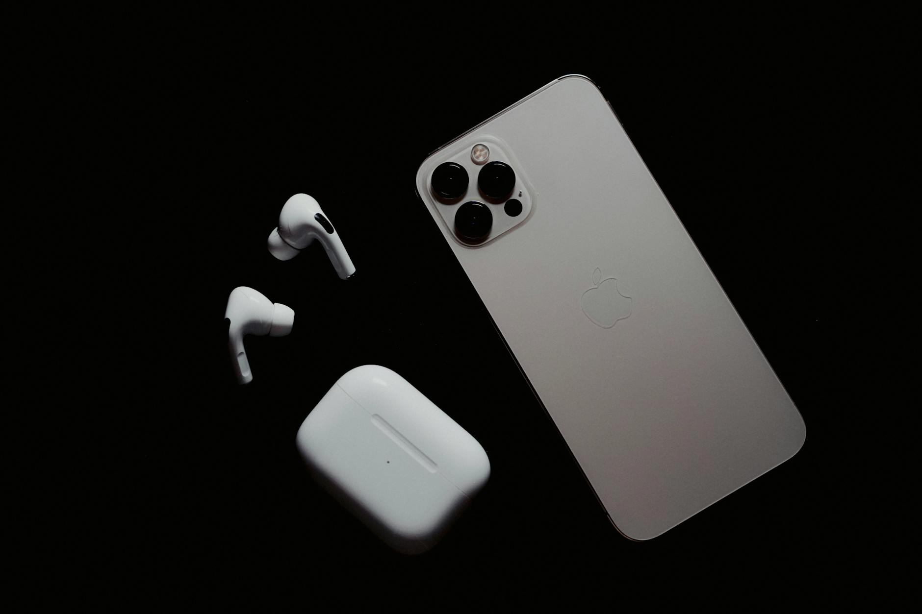 Collection of modern smartphone accessories including wireless chargers and cables