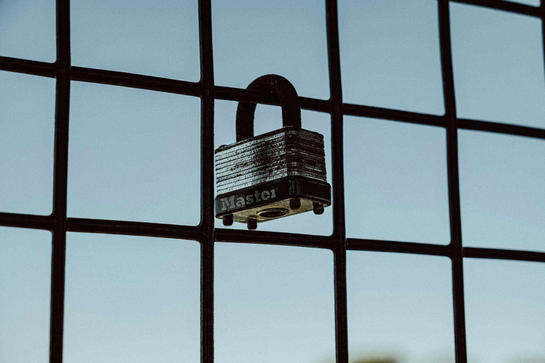 Digital security concept with lock icon and network connections representing private data protection