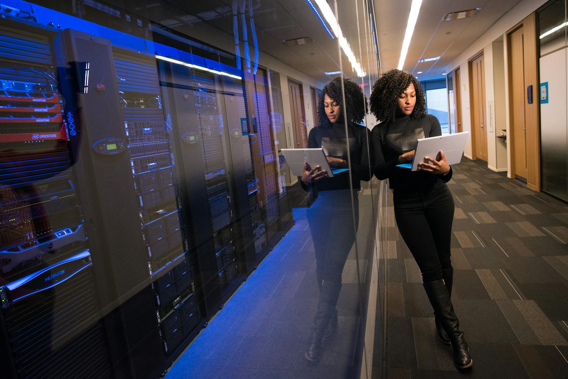 Rows of servers in a data center representing infrastructure credential management