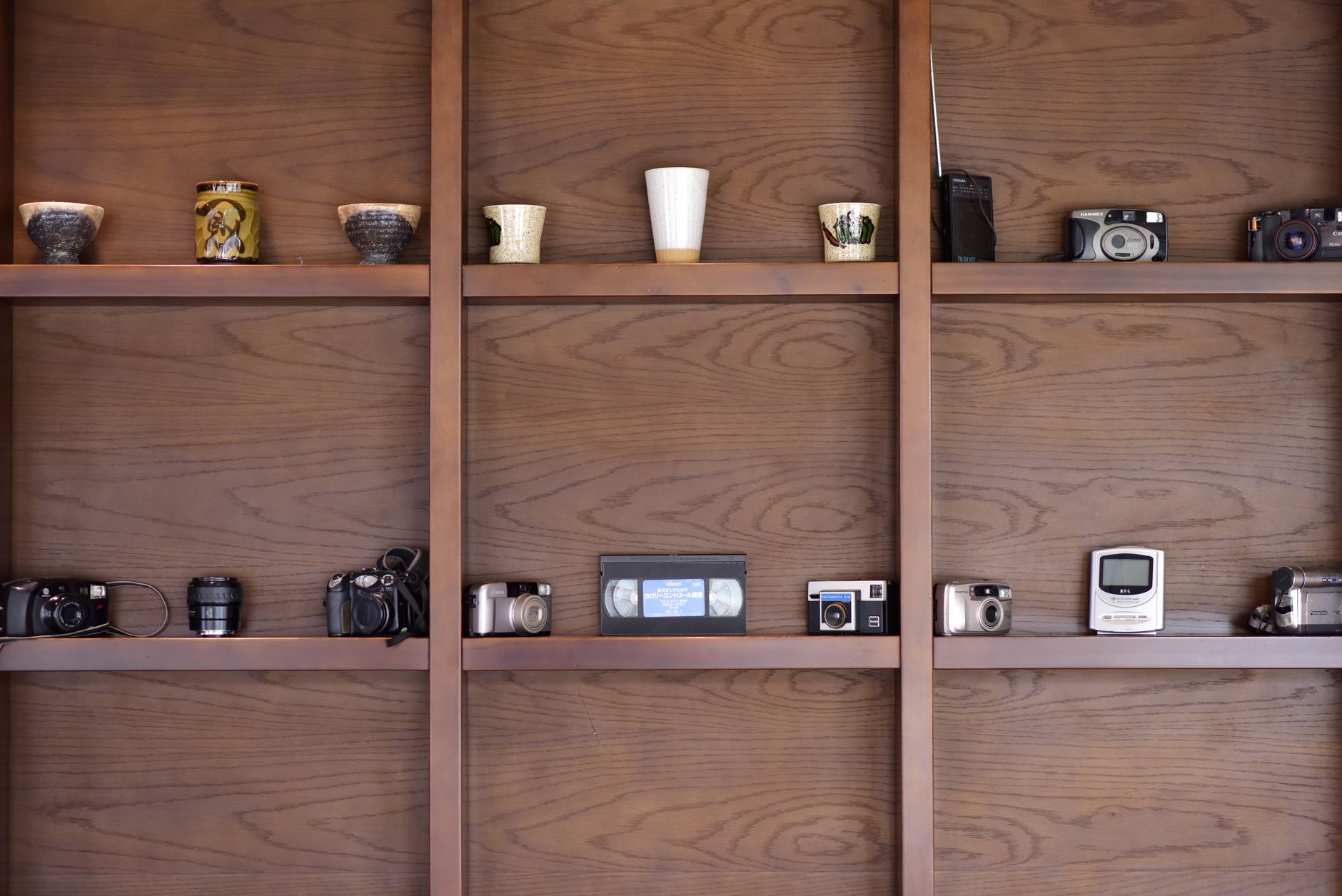 Organized physical movie collection representing a digital library structure