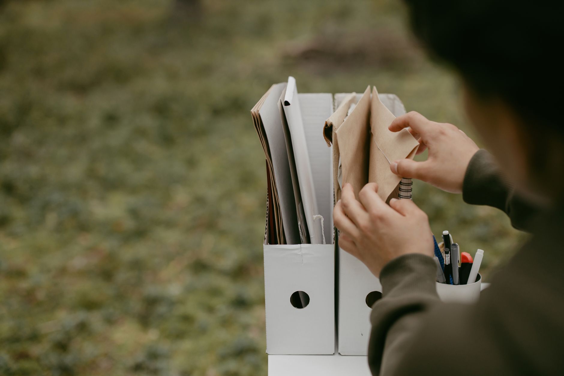 Neatly organized file folders representing structured digital document archiving