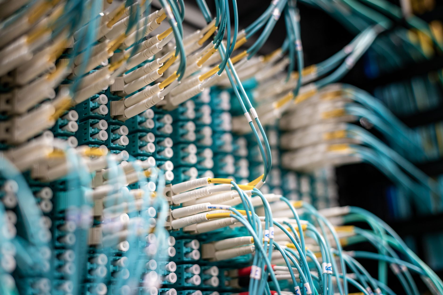 Network cables connected to a switch representing indexer and app integration