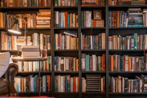 Set Up Calibre-Web as a Self-Hosted eBook Library Server Shelves of organized books representing a personal digital library collection