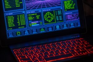Set Up Grist as a Self-Hosted Spreadsheet Database Open laptop displaying a spreadsheet database interface on screen