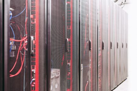 Set Up Woodpecker CI as a Self-Hosted Pipeline Server Server rack in a data center representing self-hosted infrastructure