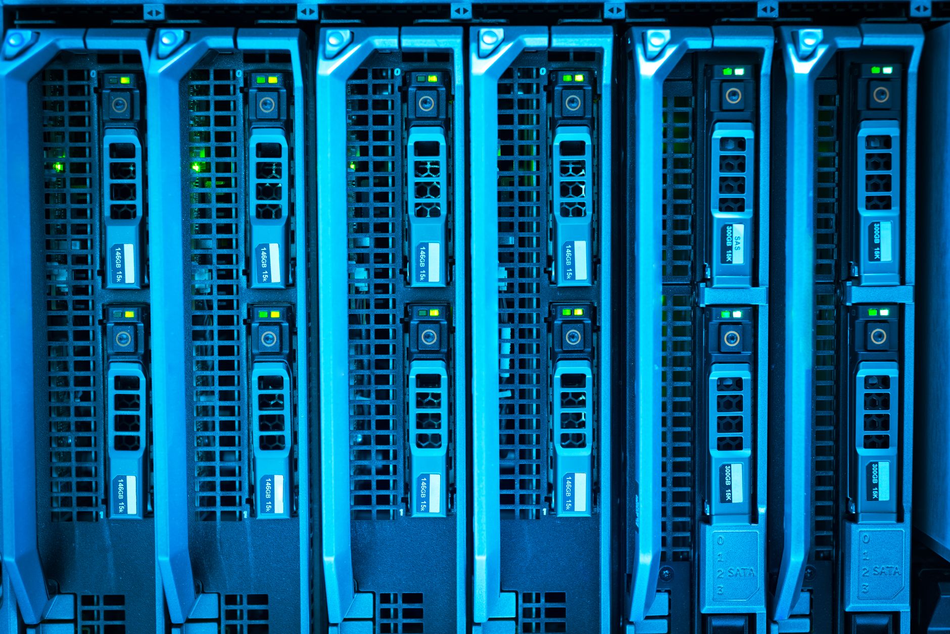 Server rack with networking equipment representing self-hosted infrastructure