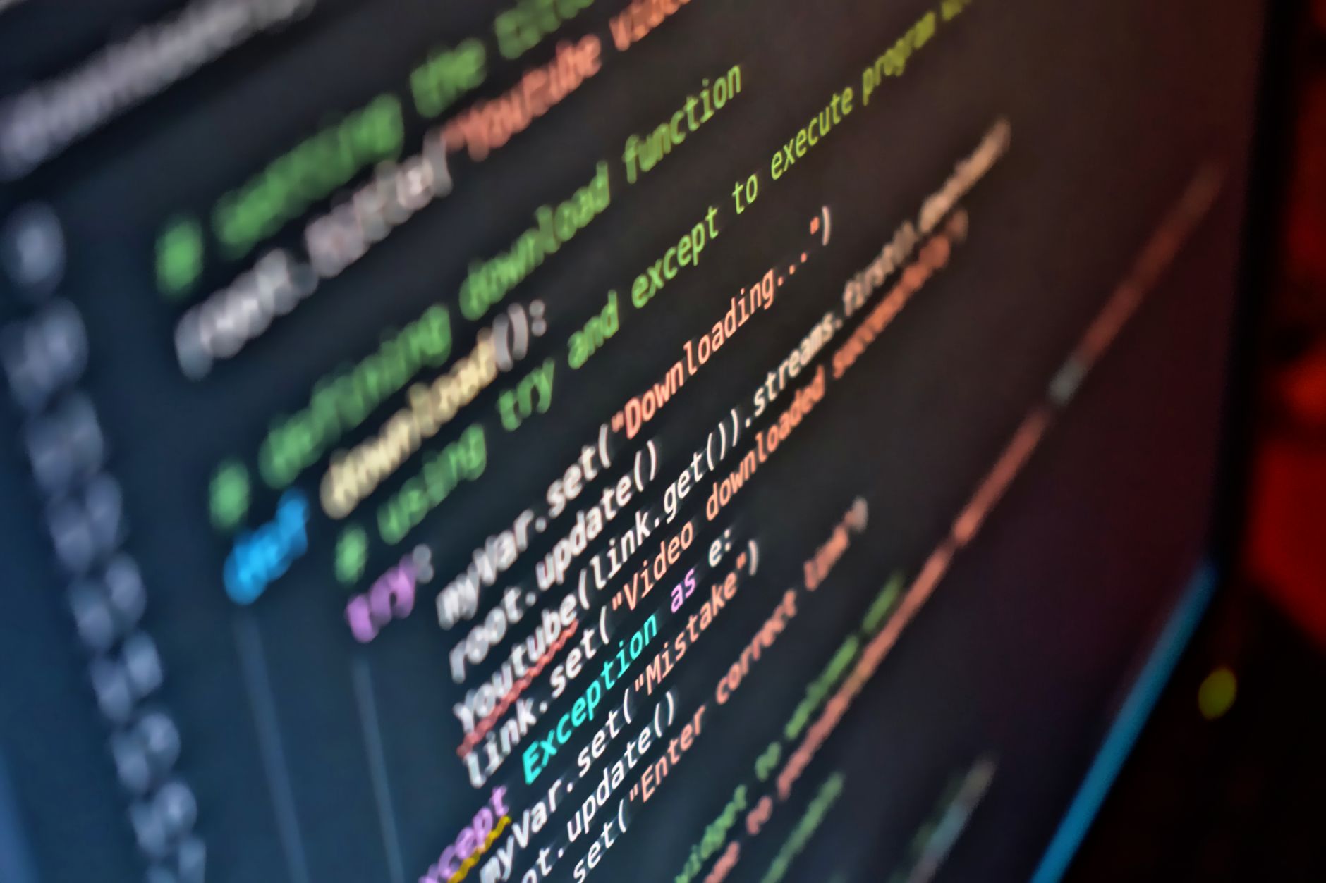Developer working in a terminal with code on screen